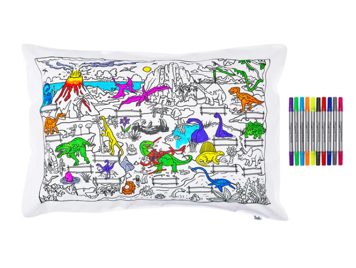 Colour In Dinosaur Pillowcase