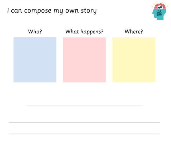 Story Writing Template for Key Stage 1 or 2